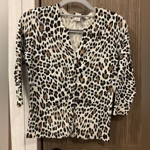 Leopard Print Button-Up Women's Top